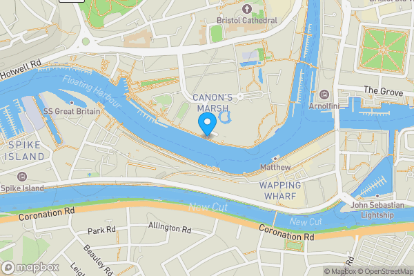 Map location for Hannover Quay, Bristol, BS1 5JR
