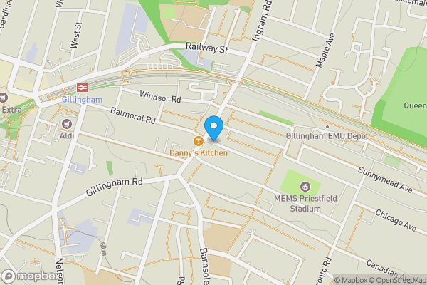 Map location for Priestfield Road, GILLINGHAM, Kent, ME7 4RF