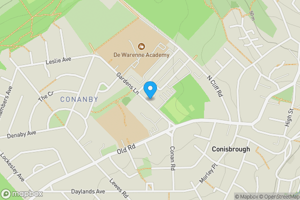 Map location for Flat 2, 35, Gardens Lane, DONCASTER, South Yorkshire, DN12 3JX