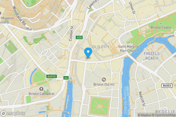 Map location for Flat 2 3 Marsh Street, Bristol, Avon, BS1 1RT