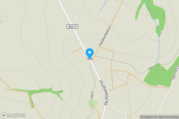 Map location for Shuttlewood Road, Chesterfield, Derbyshire, S44 6NX