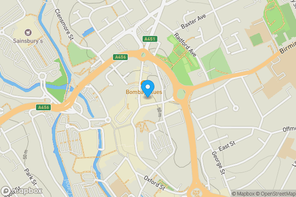 Map location for 15-17 Coventry Street, Kidderminster, DY10 2BG