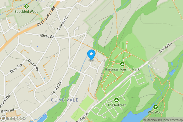 Map location for Brackendale, Hastings, East Sussex, TN35 5HN