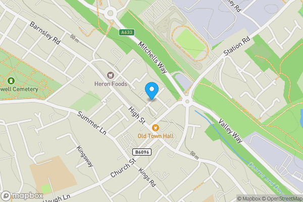 Map location for 33 & 33(A) Marsh Street, Wombwell, Barnsley, S73 0AD