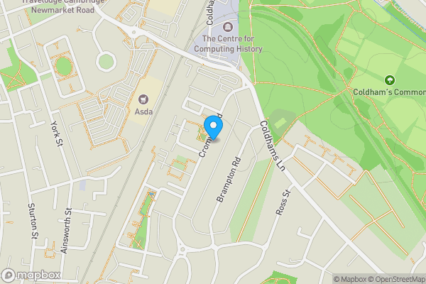 Map location for 168 Cromwell Road, Cambridge, Cambridgeshire, CB1 3EQ