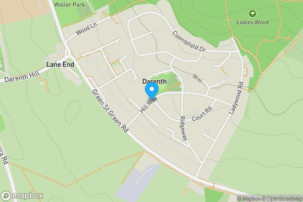 Map location for 91 Hill Rise, Dartford, Kent, DA2 7HX