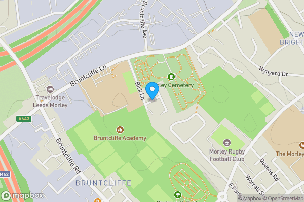Map location for Birk Lane, LEEDS, West Yorkshire, LS27 0ST