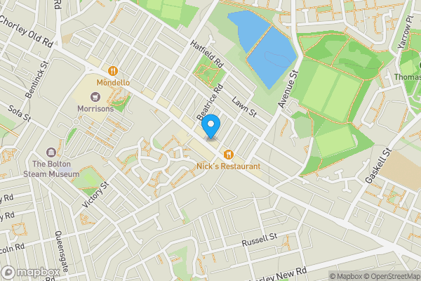 Map location for 184 Chorley Old Road, Bolton, Greater Manchester BL1 3BA