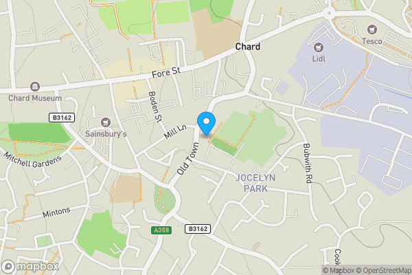 Map location for 34 Coles Place, Chard, TA20 2BA