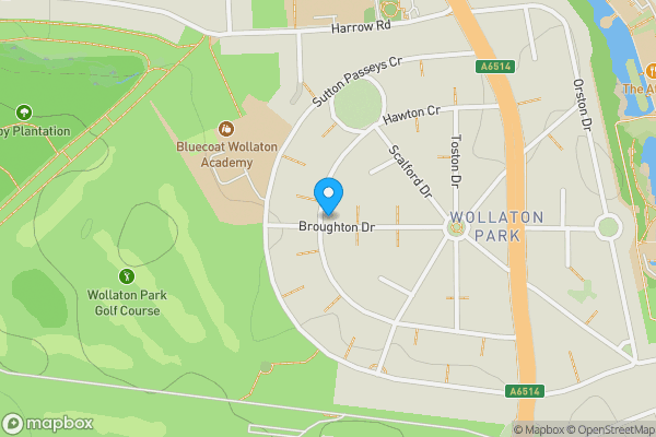 Map location for 48 Broughton Drive, Nottingham, Nottinghamshire, NG8 1DW