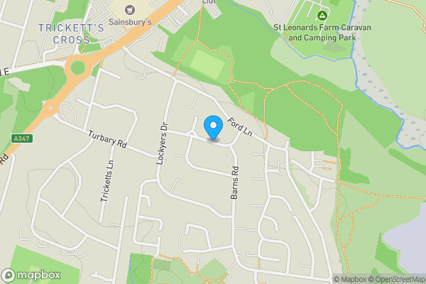 Map location for Corbin Avenue, Ferndown, Dorset, BH22 8AE