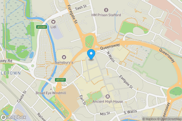 Map location for 18, Gaolgate Street, STAFFORD, Staffordshire, ST16 2BQ