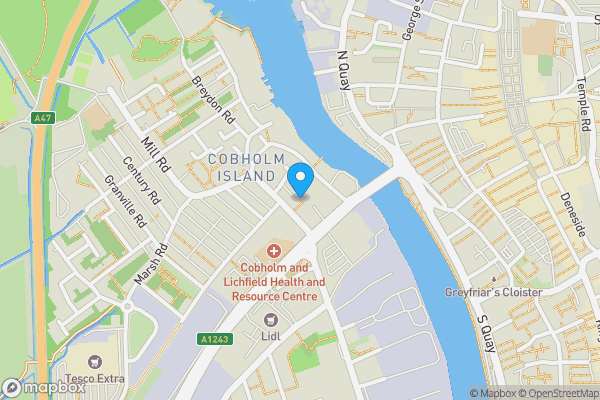 Map location for 11 Queens Place, Mill Road, Great Yarmouth, Norfolk NR31 0HT