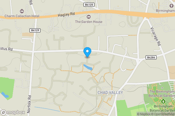 Map location for Land at, Hampshire Drive, Edgbaston, Birmingham, West Midlands, B15 3NZ