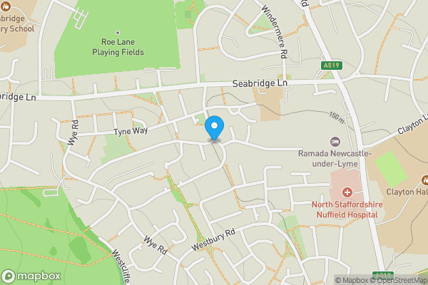 Map location for Severn Drive, Clayton, Newcastle, ST5 4BH