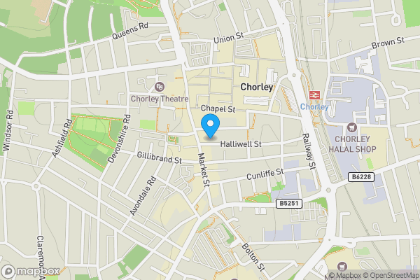 Map location for Halliwell House, Halliwell Street, Chorley, Lancashire, PR7 2AW