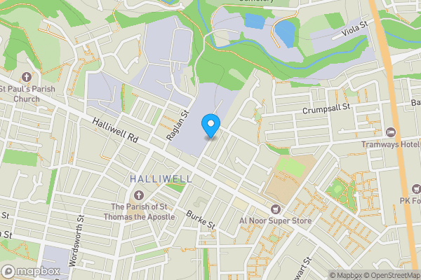 Map location for Land To The North Of Bertha Street, Bolton, Lancashire, BL1 8AH