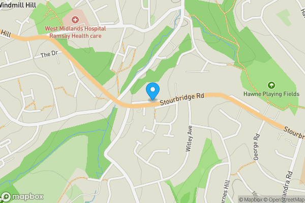 Map location for Stourbridge Road, Halesowen, West Midlands, B63 3QS