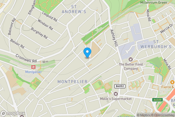 Map location for 13, Fairfield Road, Montpelier, Bristol, BS6 5JN