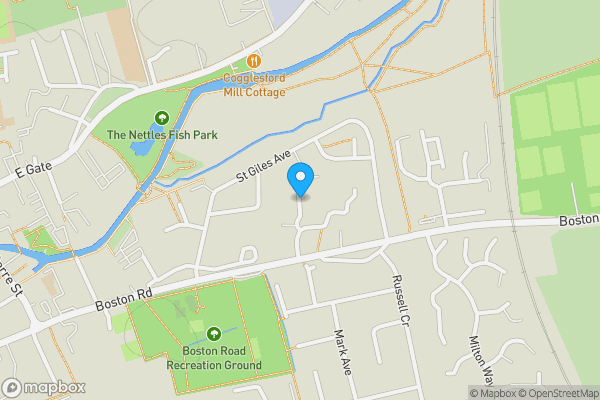 Map location for Orchard Close, Sleaford, Lincolnshire, NG34 7GS