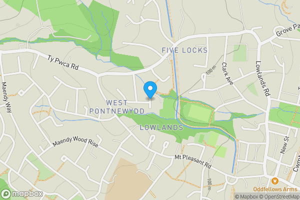 Map location for Glenside, Cwmbran, Gwent, NP44 1BN