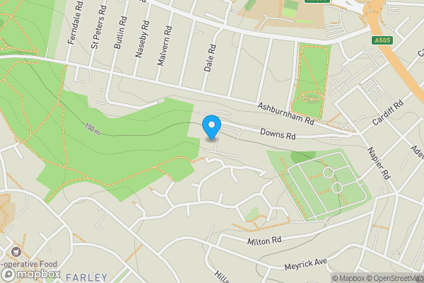 Map location for Flat 11 Hilltop Court, Downs Road, Luton, Bedfordshire, LU1 1QE