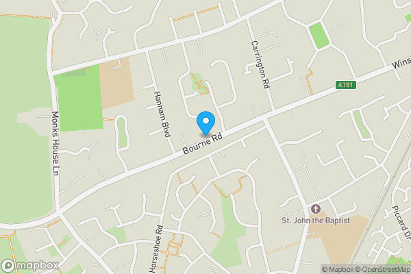 Map location for 54 Bourne Road, Spalding, PE11 1JW