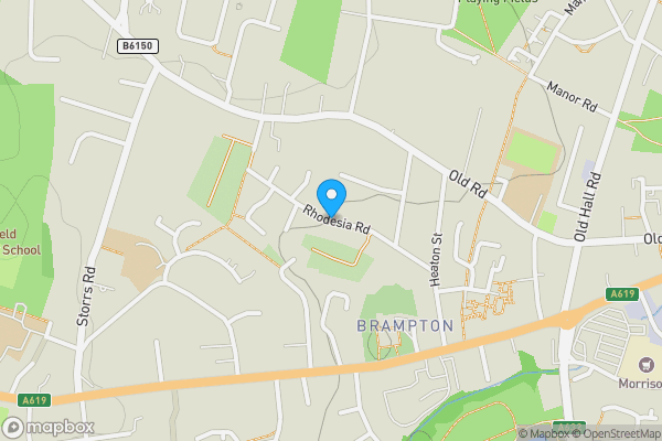 Map location for Rhodesia Road, Chesterfield, Derbyshire, S40 3AL