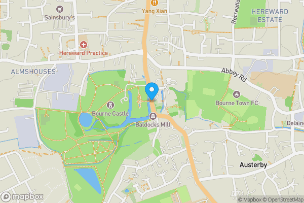 Map location for South Street, Bourne, Lincolnshire, PE10 9LY