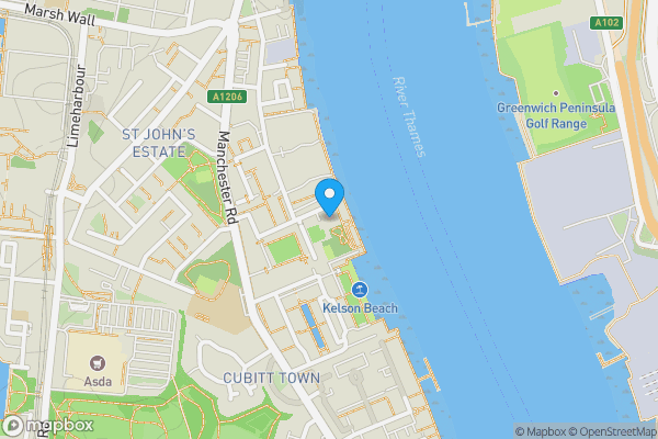 Map location for Kelson House, Stewart Street, London, E14