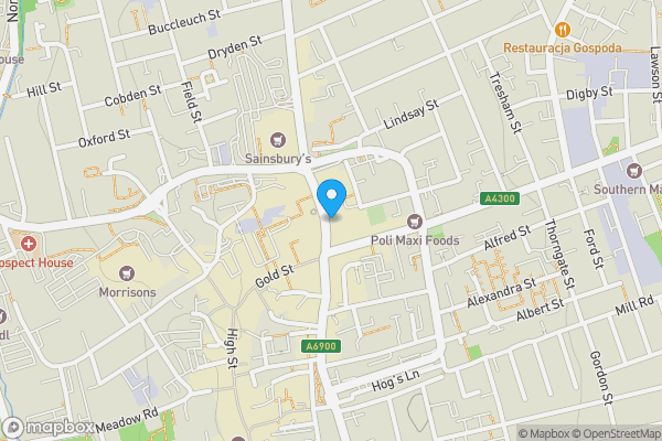 Map location for 6 Newland Street, Kettering, Northamptonshire NN16 8JH
