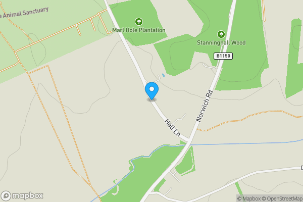 Map location for Land off, Hall Lane, Crostwick, Norwich, Norfolk NR12 7BB