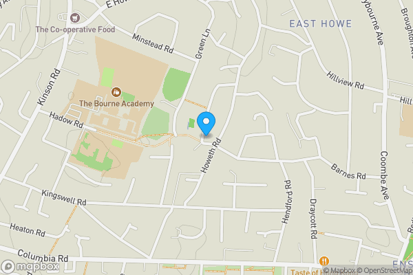 Map location for 2 Heather Road, Bournemouth, Dorset, BH10 5EE