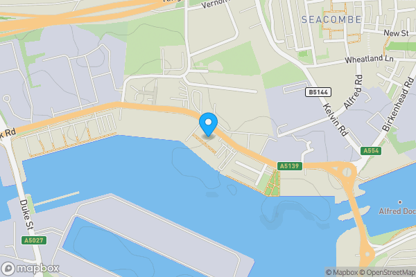 Map location for Apartment 98, East Float Quay Dock Road, Birkenhead, CH41 1DP