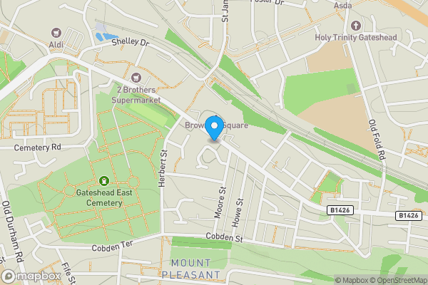 Map location for 12 Saint Vincent Court, Gateshead, NE8 3DZ