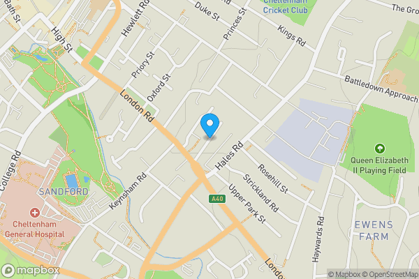 Map location for Keynsham Street, CHELTENHAM, Gloucestershire, GL52 6EN