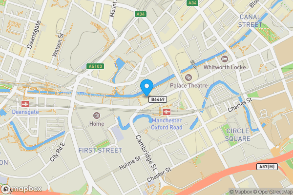 Map location for Apartment 503 The Lock Building, 41 Whitworth Street West, Manchester, Lancashire, M1 5BD