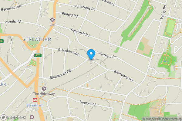 Map location for Gleneldon Road, London, SW16