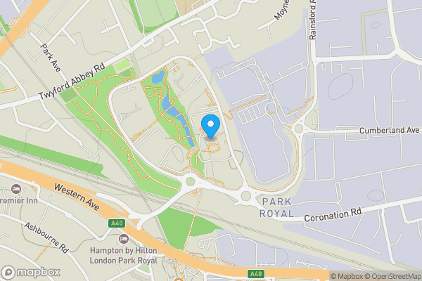 Map location for Flat 9 Viscount House, 8 Lakeside Drive, London, NW10 7GS