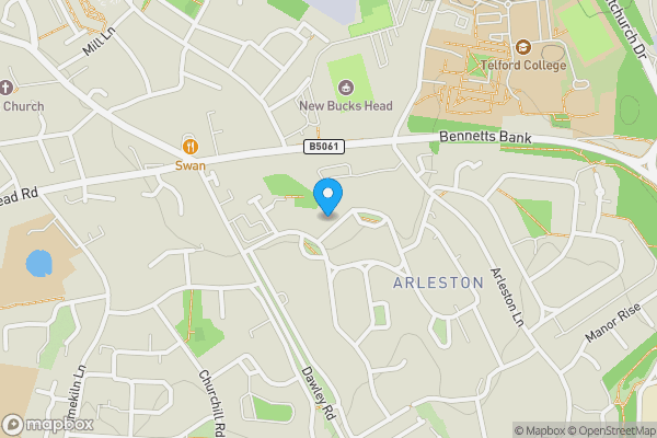 Map location for 5 Princess Avenue, Arleston, Telford, TF1 2LJ