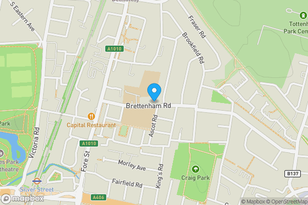 Map location for 59 Brettenham Road, Edmonton, N18 2ES