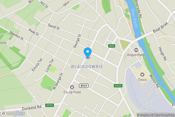 Map location for 16 Perth Street, Flat D, Blairgowrie, Perthshire, PH10 6DQ