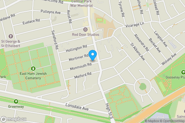 Map location for 2 Monmouth Road, East Ham, London, E6 3QT