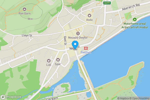 Map location for Station Square, Pwllheli, Gwynedd, LL53 5HG