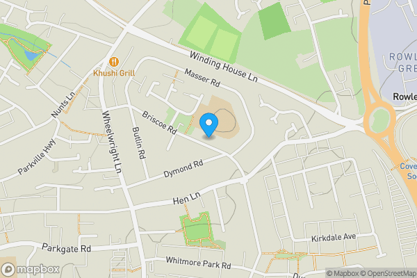 Map location for 26 Briscoe Road, Coventry, CV6 4JP