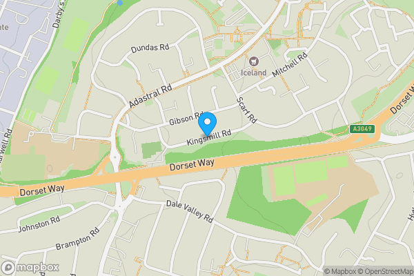 Map location for Kingsmill Road, Poole, Dorset, BH17 8NT