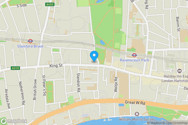 Map location for 268 King Street, Hammersmith, London, W6 0SP