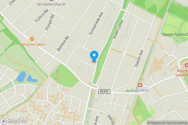 Map location for 23 Green Lanes, Epsom, Surrey, KT19 9TW