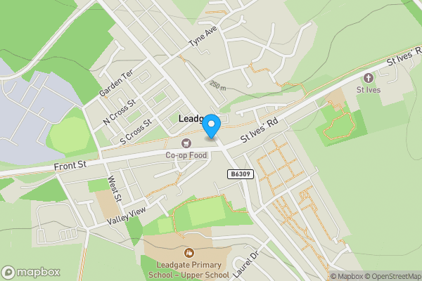 Map location for Bridge Cottage, Watling Street, CONSETT, County Durham, DH8 7SD