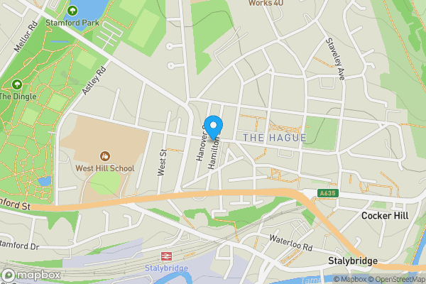 Map location for 49 Hamilton Street, Stalybridge, SK15 1LL